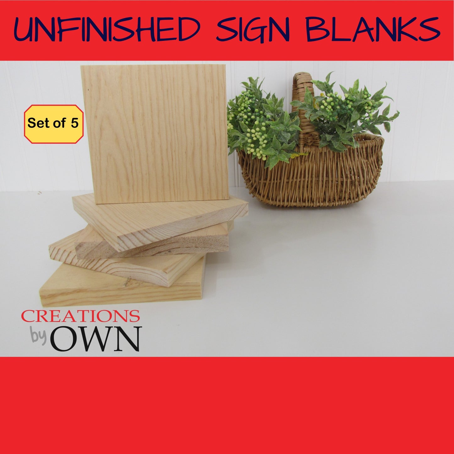 Unfinished Wood Block Blanks 6x6x3/4 set of 3, Wooden Blocks, Wooden Block Art, DIY Farmhouse Sign, DIY Sign, Sign Blanks, Blank