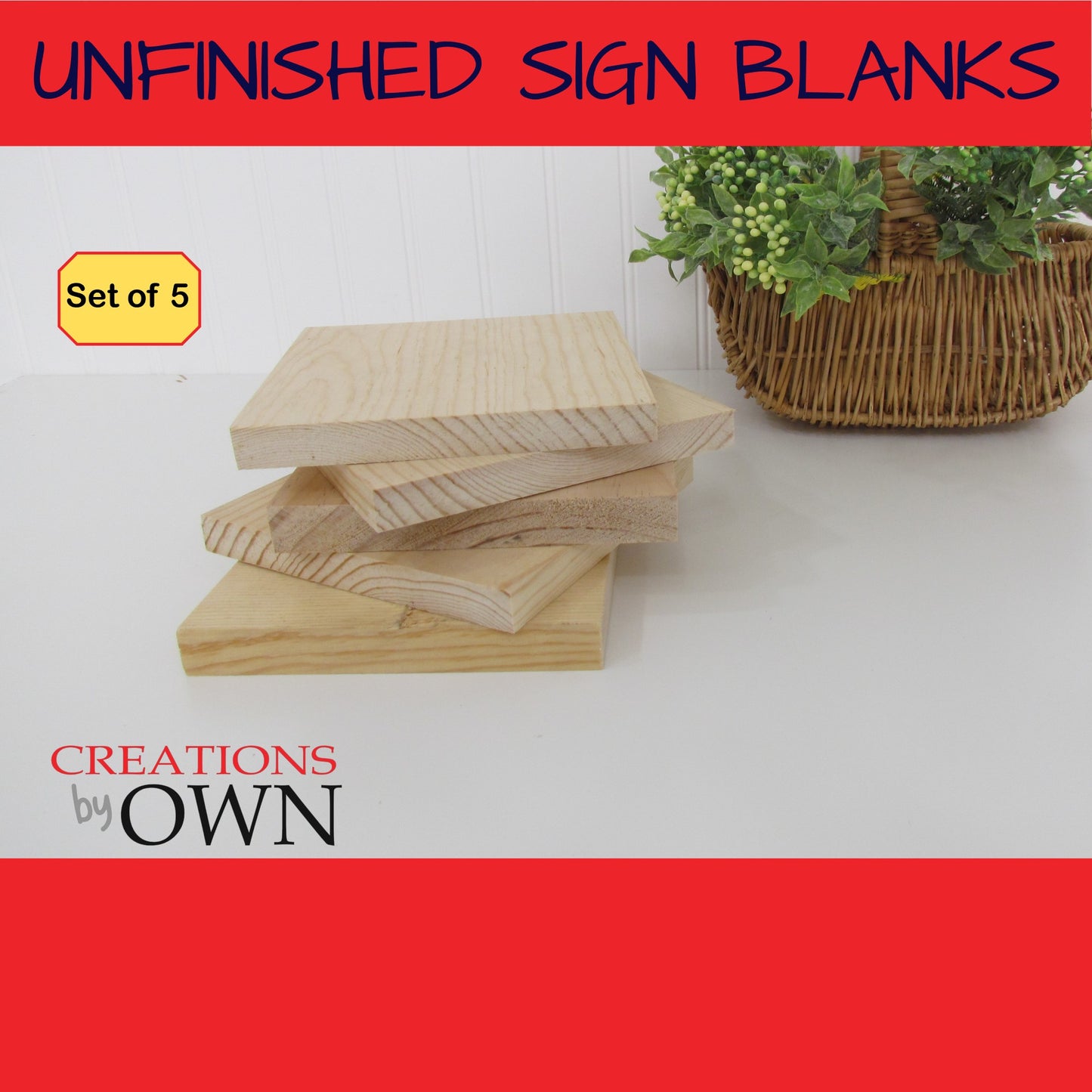 Unfinished Wood Block Blanks 6x6x3/4 set of 3, Wooden Blocks, Wooden Block Art, DIY Farmhouse Sign, DIY Sign, Sign Blanks, Blank