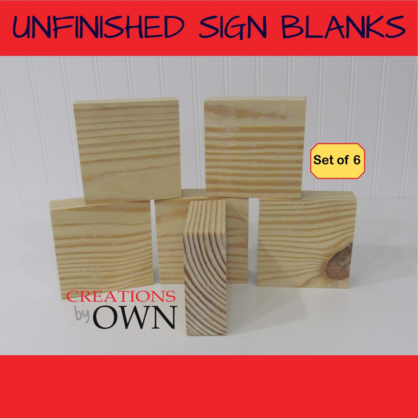 Unfinished Wood Block Blanks 3x3x3/4, Set of 5 Wooden Blocks, Wooden Block Art, DIY Farmhouse Sign, DIY Sign, Sign Blanks, Blank Farmhouse