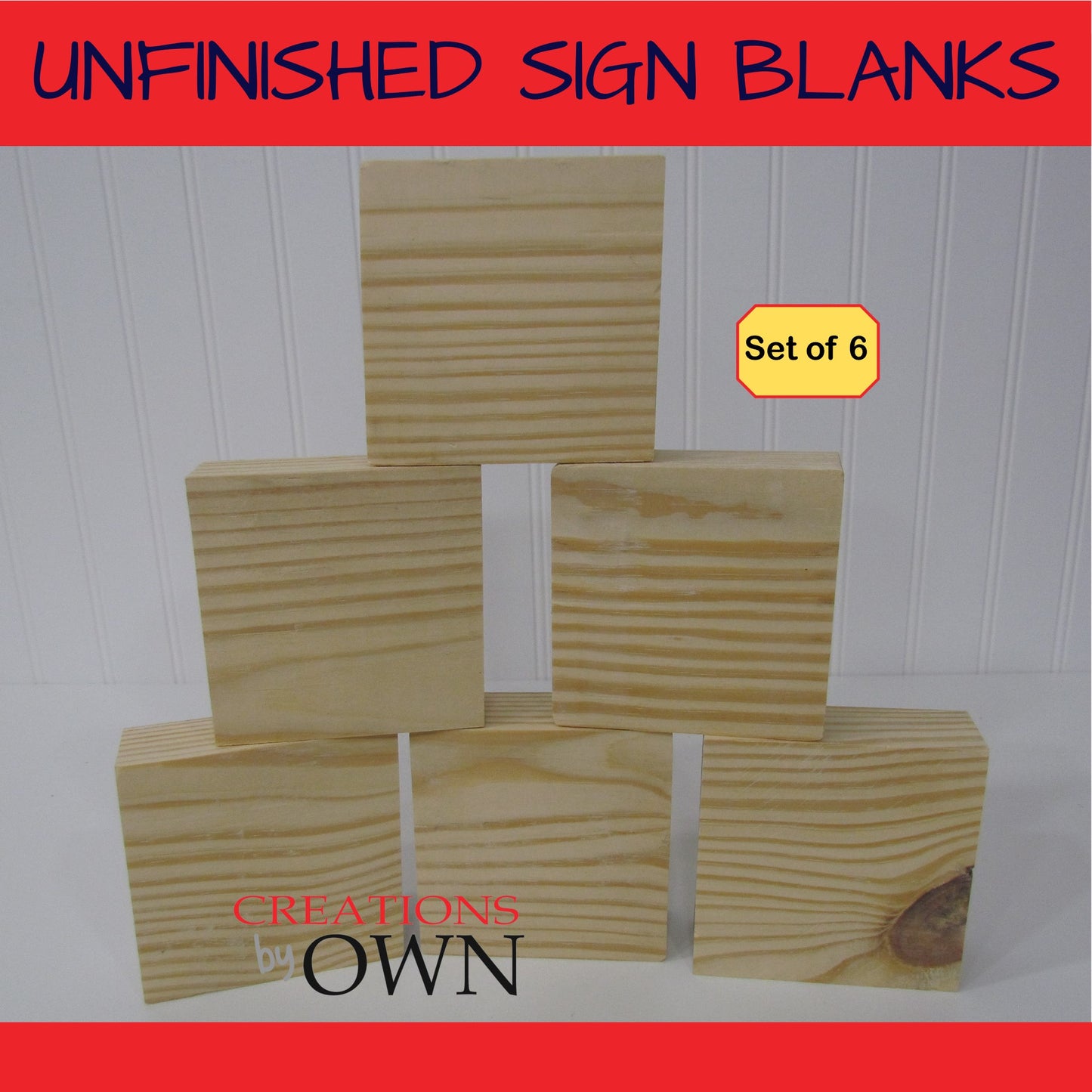 Unfinished Wood Block Blanks 3x3x3/4, Set of 5 Wooden Blocks, Wooden Block Art, DIY Farmhouse Sign, DIY Sign, Sign Blanks, Blank Farmhouse