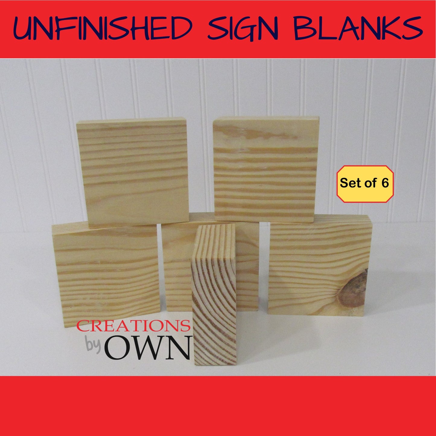 Unfinished Wood Block Blanks 3x3x3/4, Set of 5 Wooden Blocks, Wooden Block Art, DIY Farmhouse Sign, DIY Sign, Sign Blanks, Blank Farmhouse