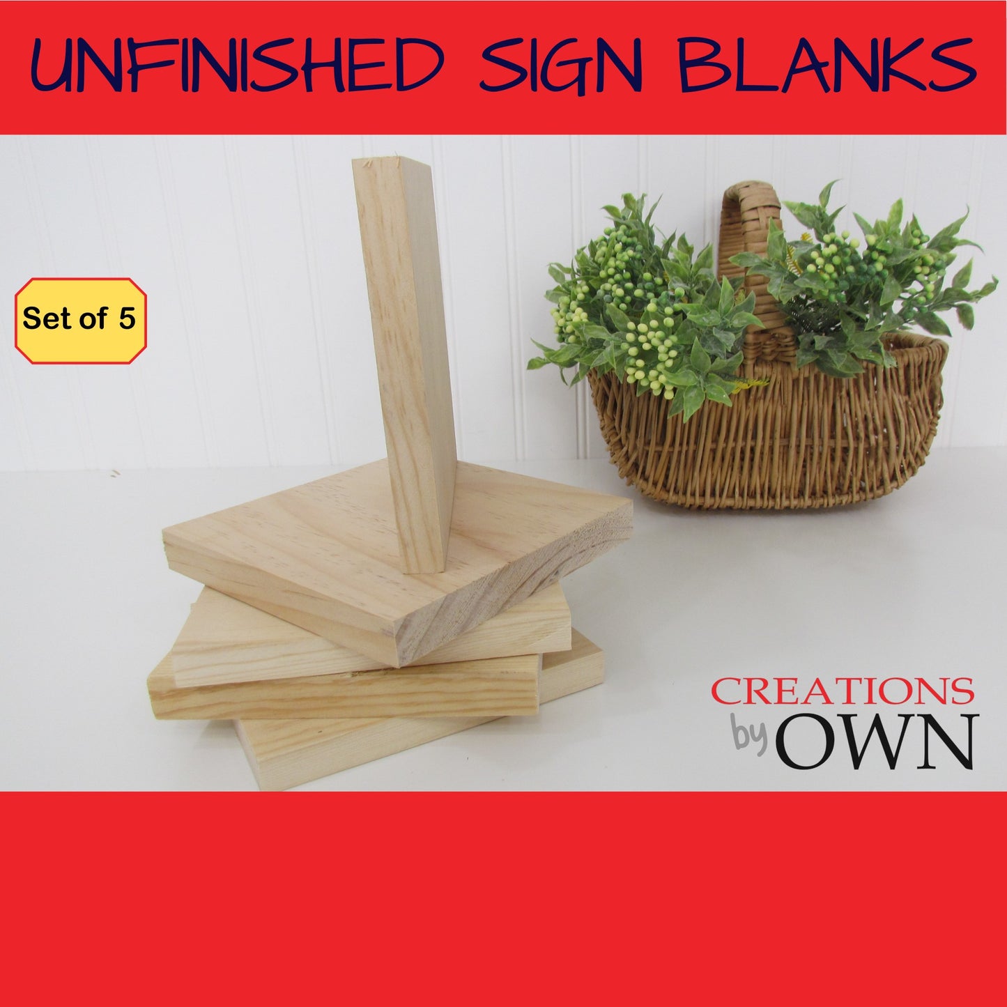 Unfinished Wood Block Blanks 6x6x3/4 set of 3, Wooden Blocks, Wooden Block Art, DIY Farmhouse Sign, DIY Sign, Sign Blanks, Blank