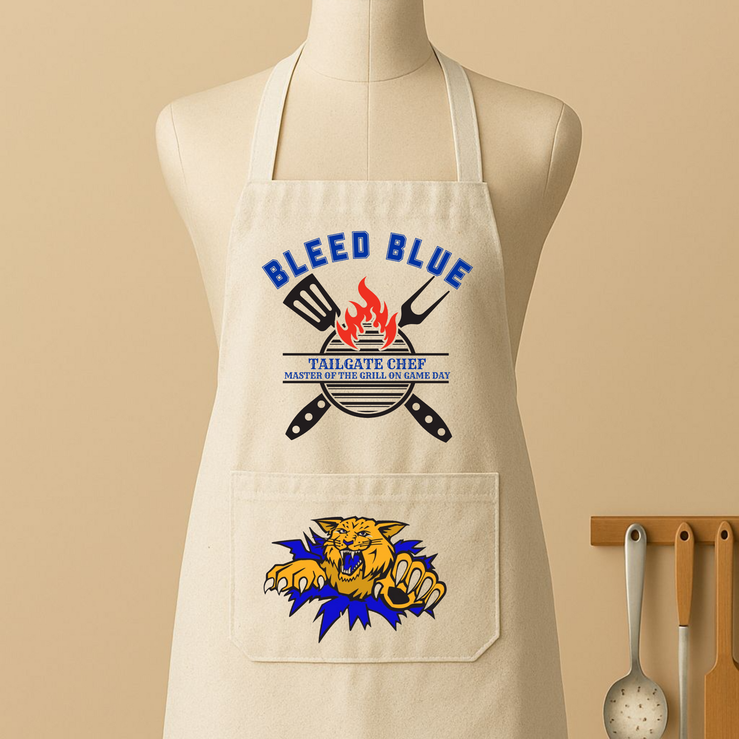 Kentucky Pride Grilling Apron - BLEED BLUE WILDCAT
