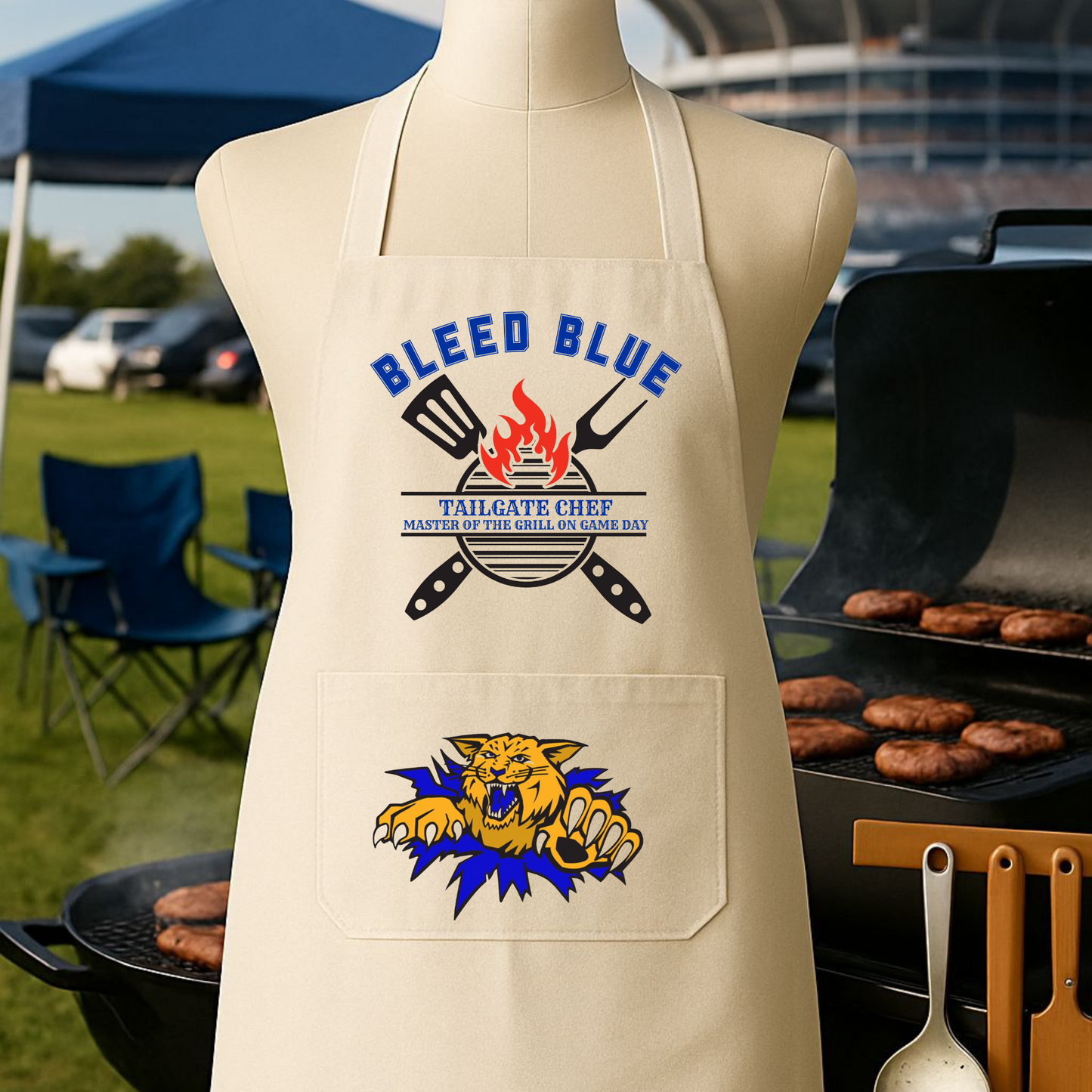 Kentucky Pride Grilling Apron - BLEED BLUE WILDCAT