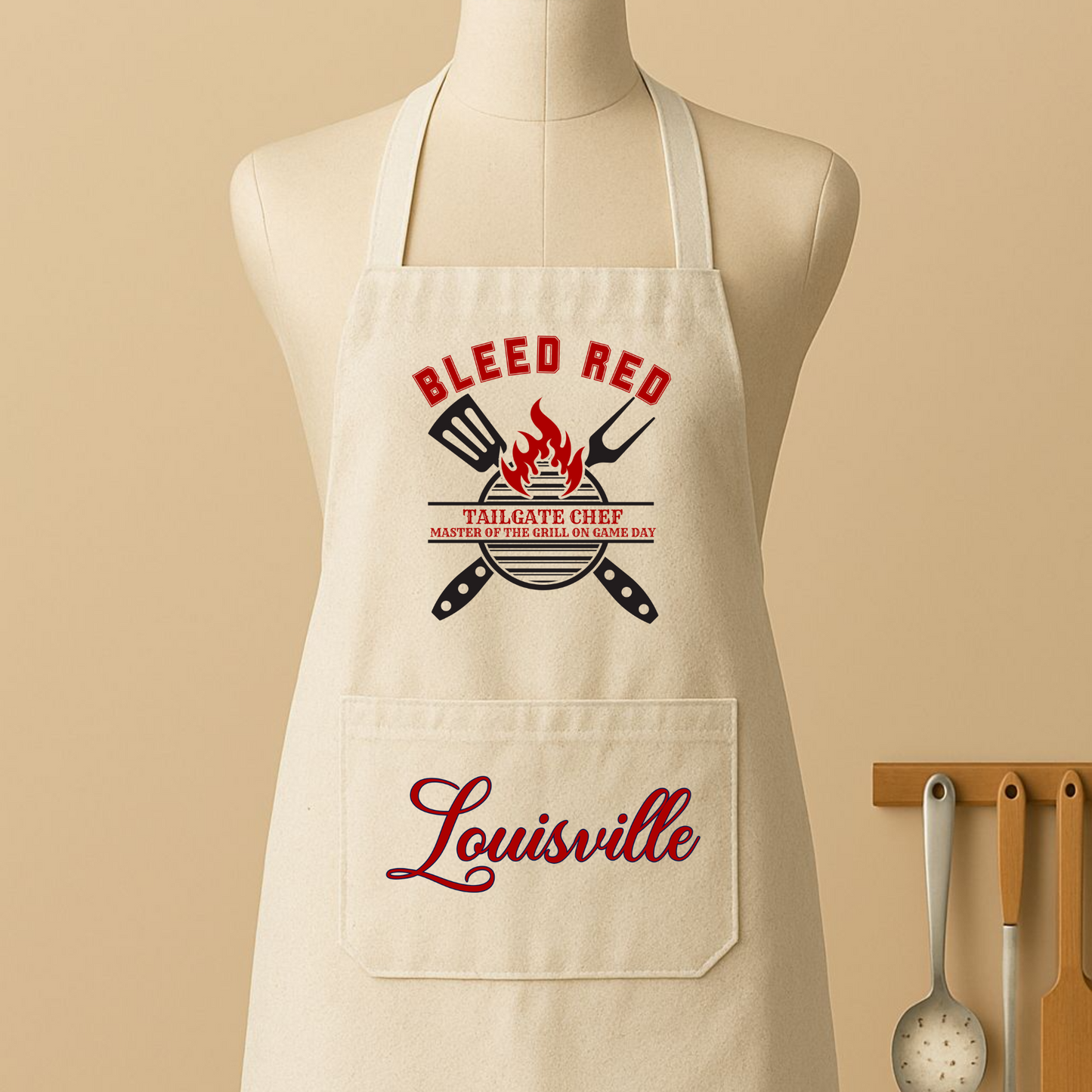 Kentucky Pride Grilling Apron - BLEED RED LOUISVILLE