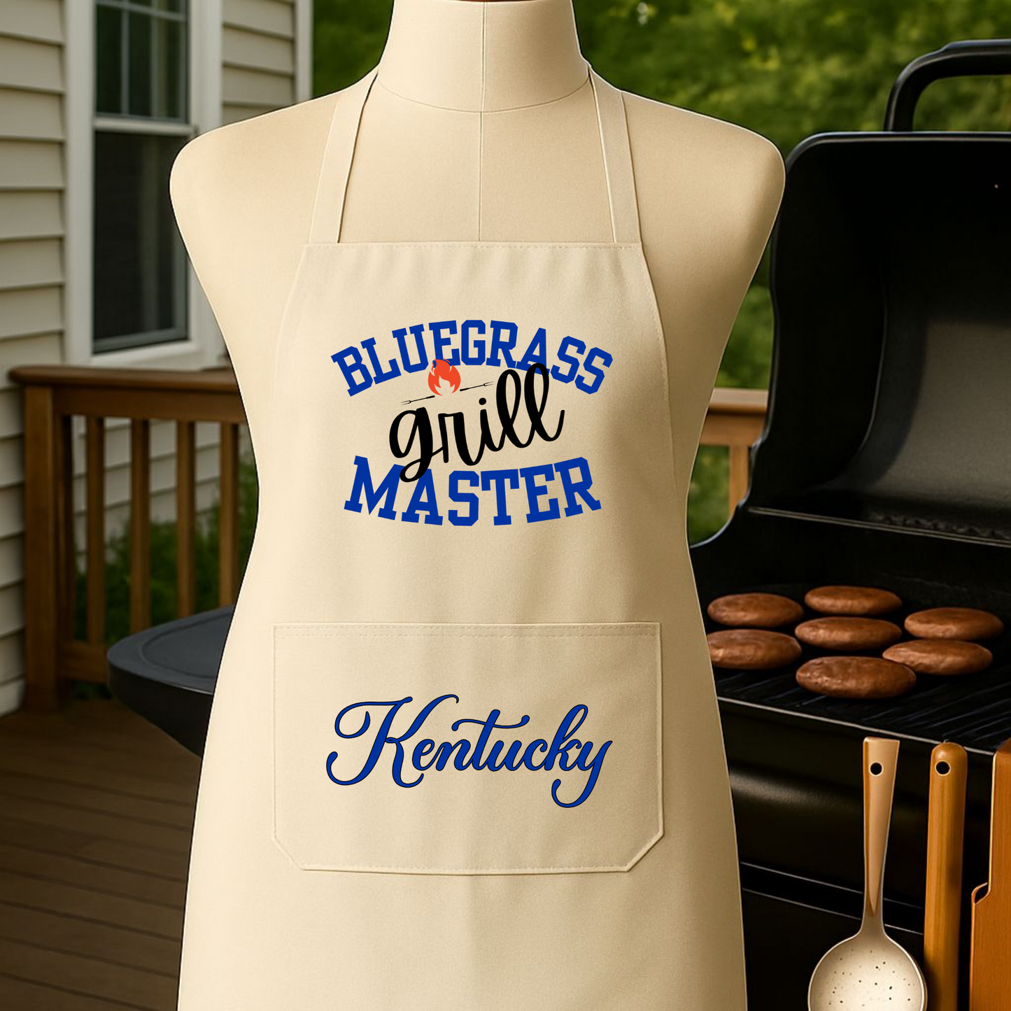 Kentucky Pride Grilling Apron - BLUEGRASS GRILL MASTER