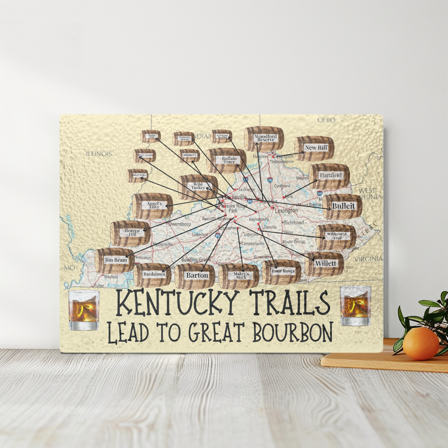 Glass Cutting Boards Kentucky Heart (Copy)