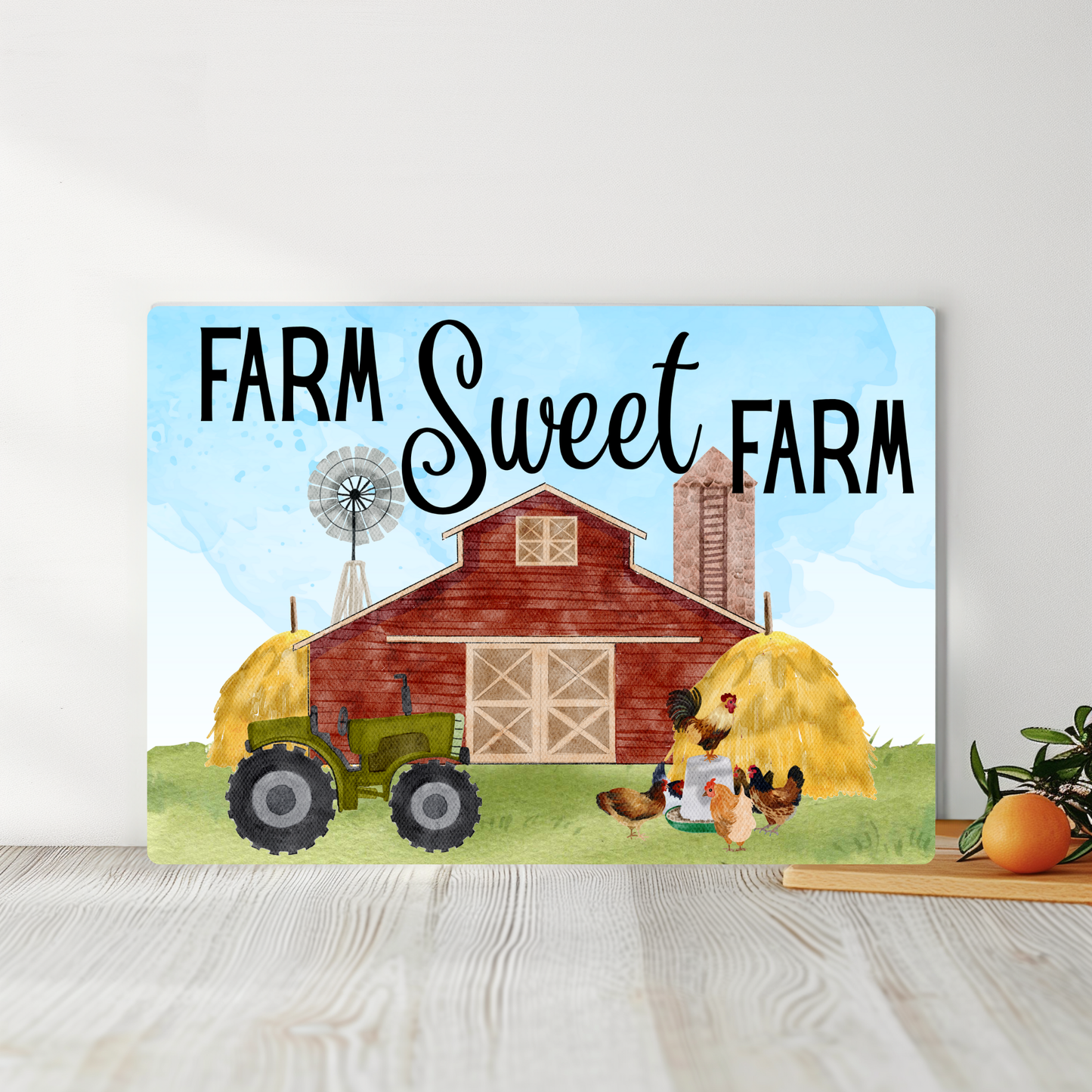 Glass Cutting Boards Farm Sweet Farm