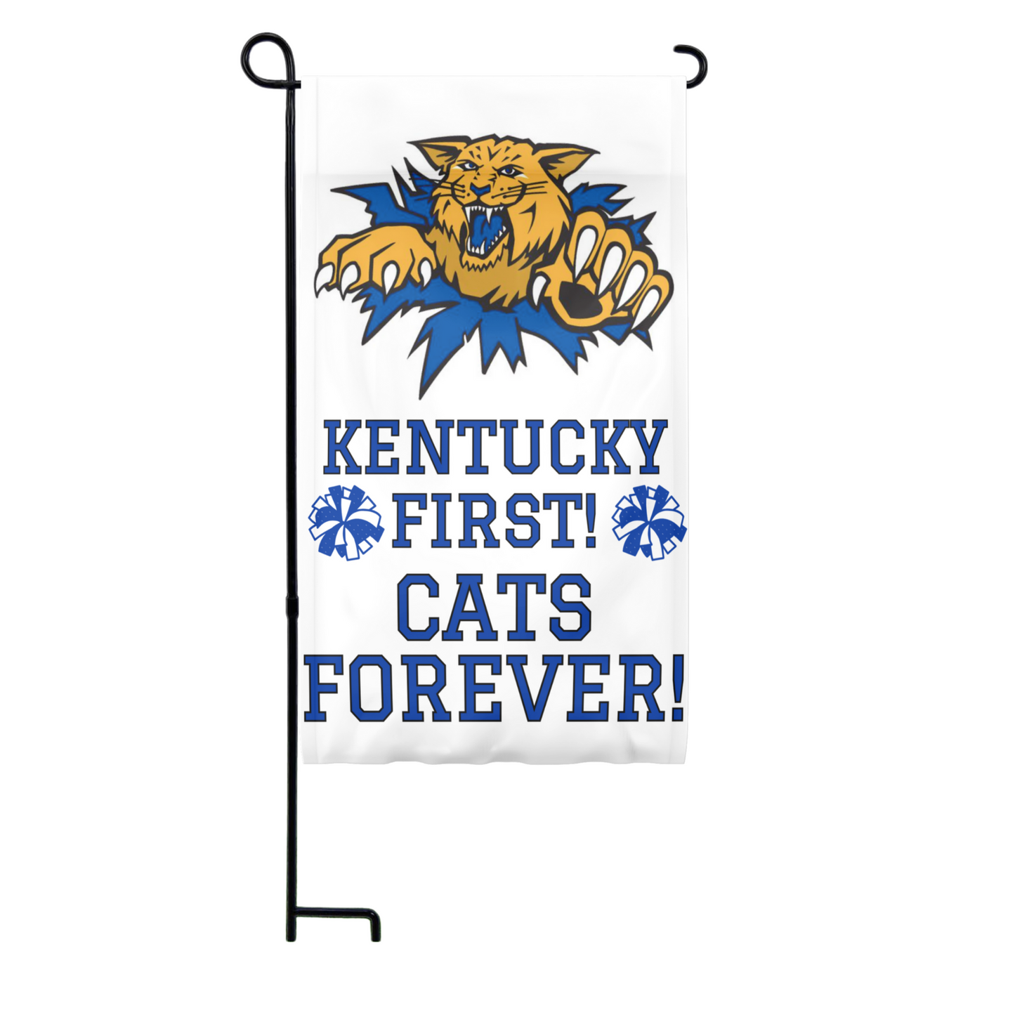 Kentucky Wildcats & Louisville Cardinals Camping Garden Flag – Kentucky First Cats Forever – 18x11.5