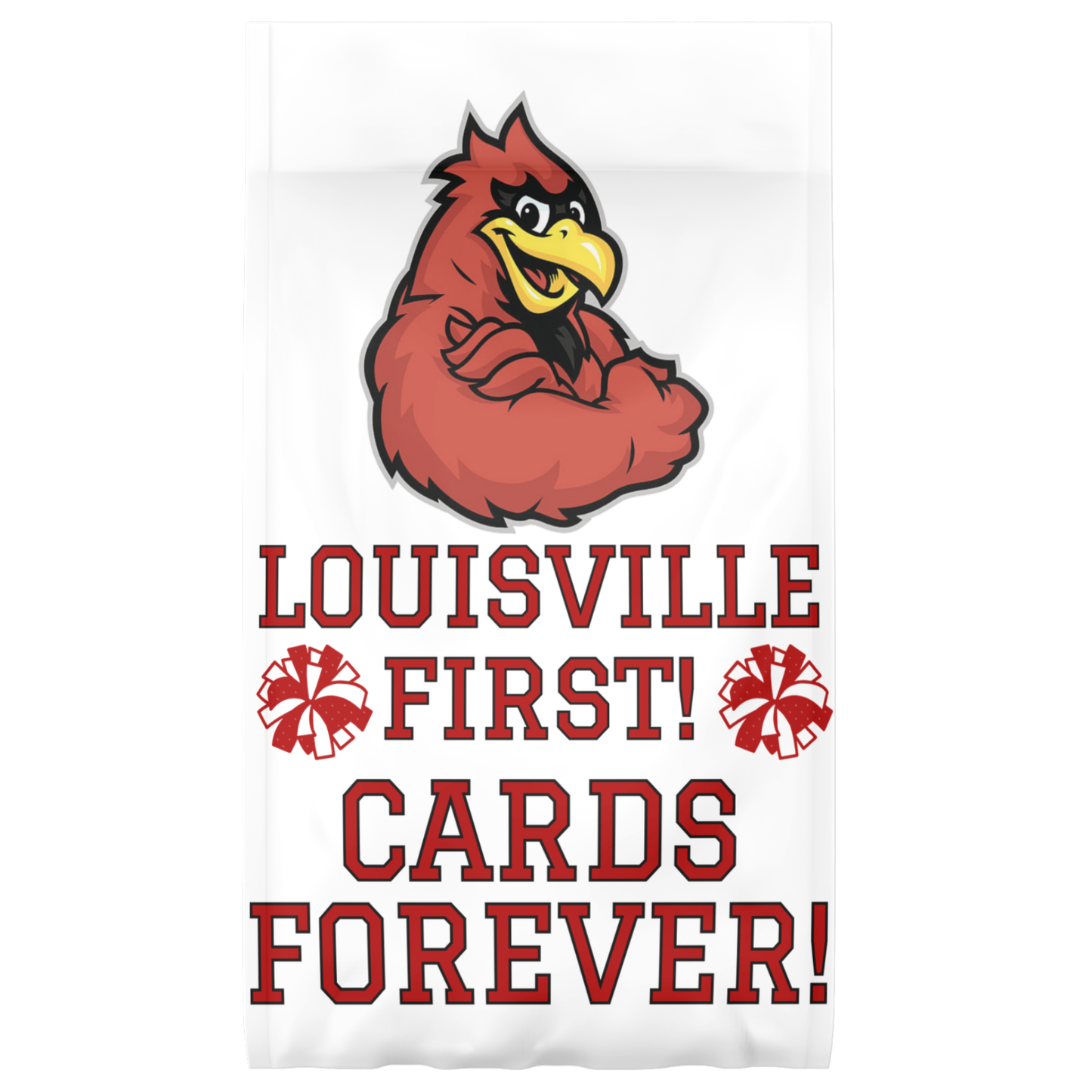 Kentucky Wildcats & Louisville Cardinals Camping Garden Flag – Louisville First – 18x11.5