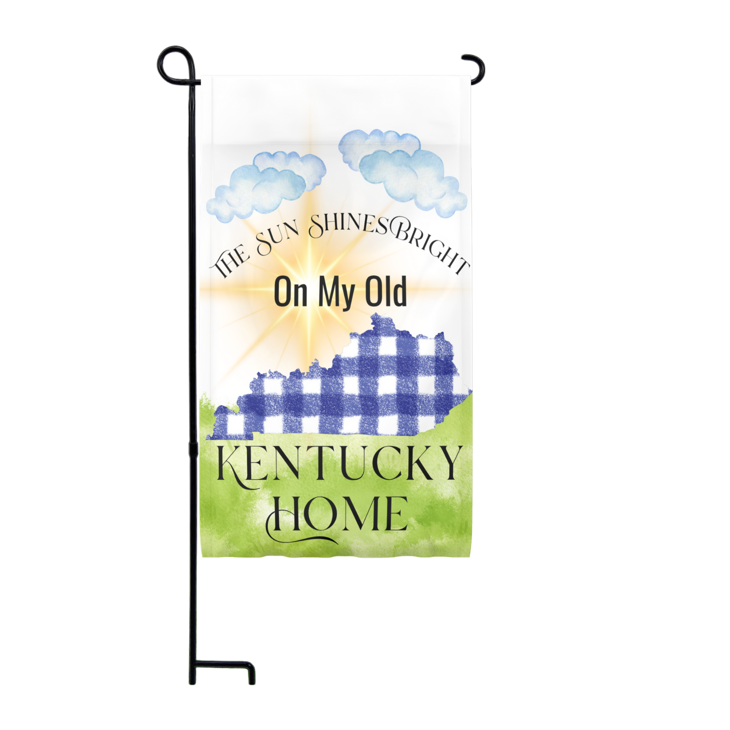 Kentucky Wildcats & Louisville Cardinals Camping Garden Flag – The Sun Shines Bright Old KY Home – 18x11.5