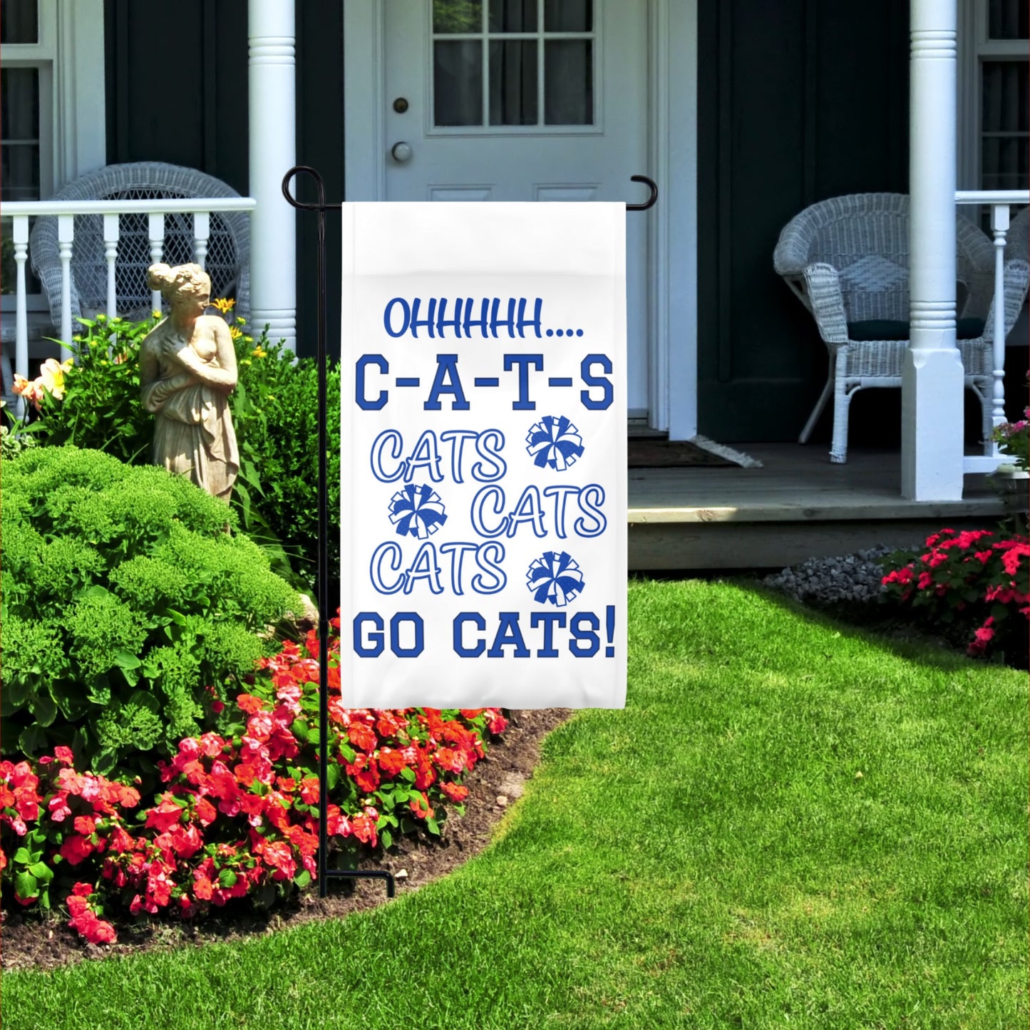 Garden Flag Cats Chant