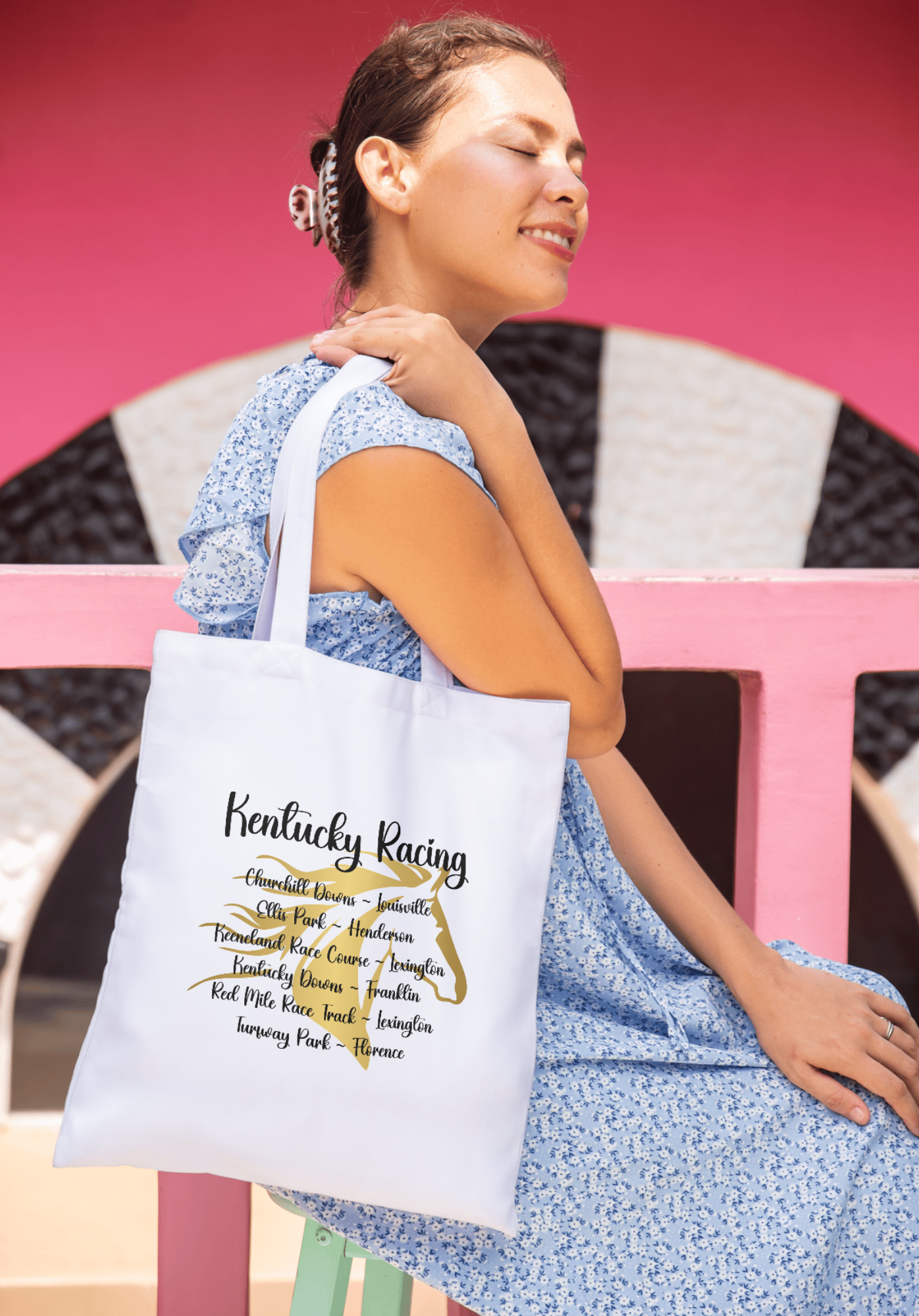 Louisville Roots, Kentucky Soul – Canvas Tote Bag KENTUCKY RACING