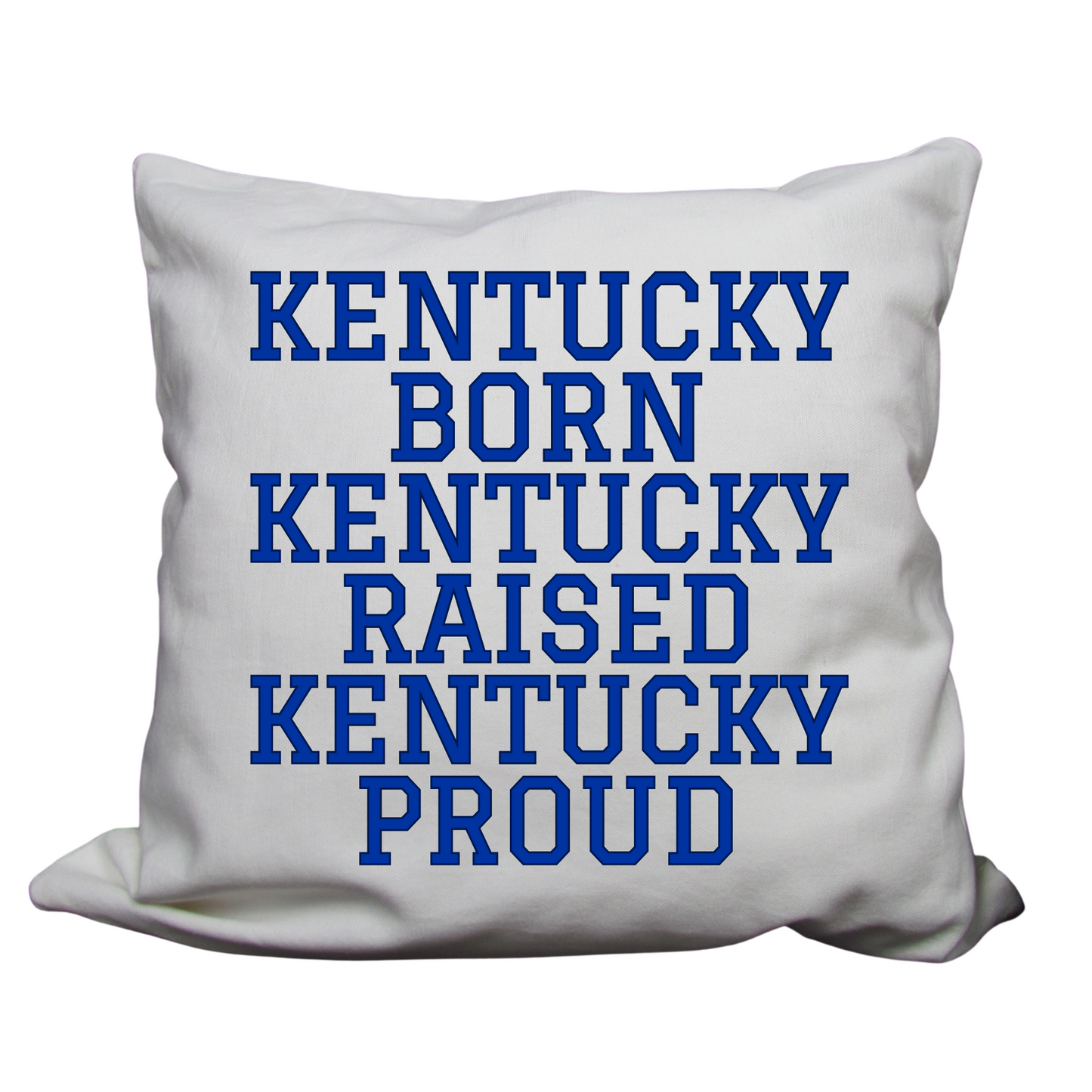 Kentucky-Themed Decorative Pillow Cover – 18x18 | Cozy, Soft Fabric with Enclosed Zipper - KENTUCKY BORN RAISED PROUD