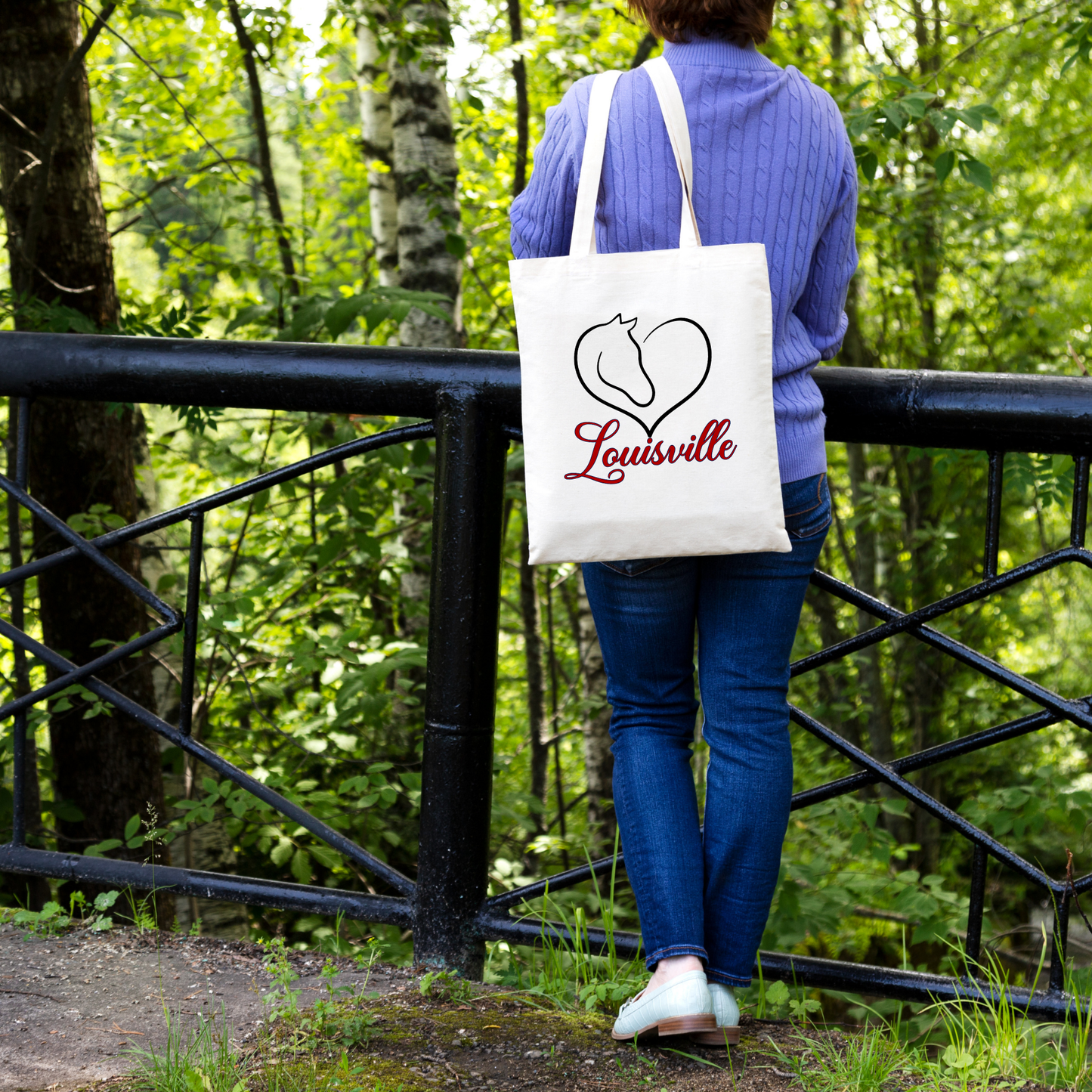 Louisville Roots, Kentucky Soul – Canvas Tote Bag HORSE HEART LOUISVILLE