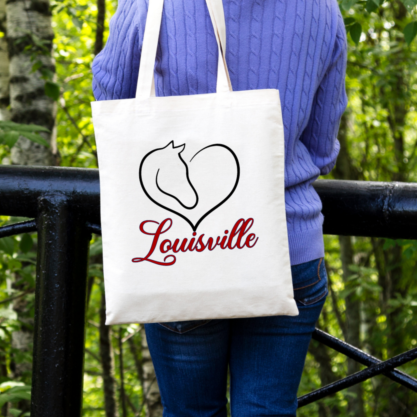 Louisville Roots, Kentucky Soul – Canvas Tote Bag HORSE HEART LOUISVILLE