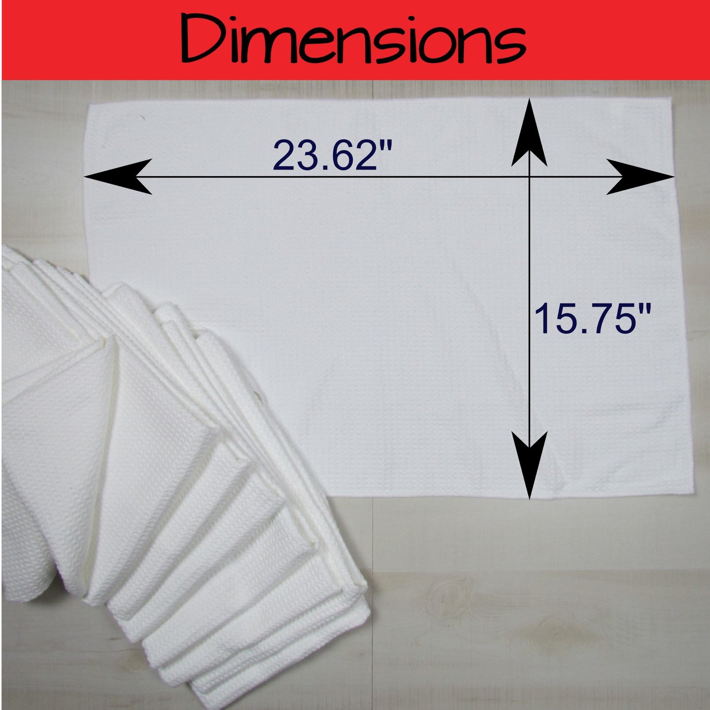Sublimation White Blank Waffle Towels in packs Of 10, Microfiber Towels, Waffle Towel, Embroidery Towel, approx. 16"x24", Polyester Towel