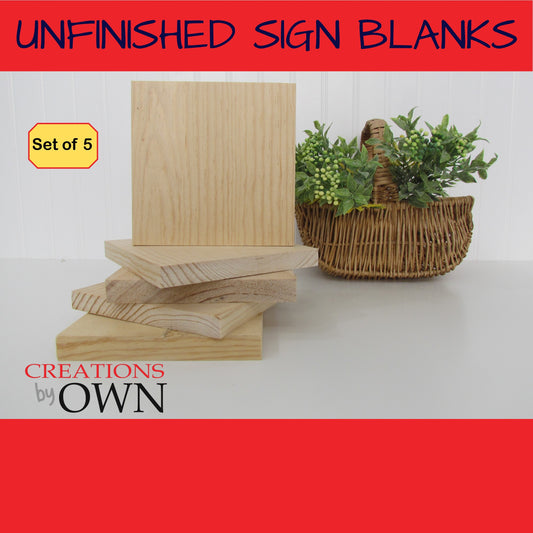 Unfinished Wood Block Blanks 6x6x3/4 set of 3, Wooden Blocks, Wooden Block Art, DIY Farmhouse Sign, DIY Sign, Sign Blanks, Blank