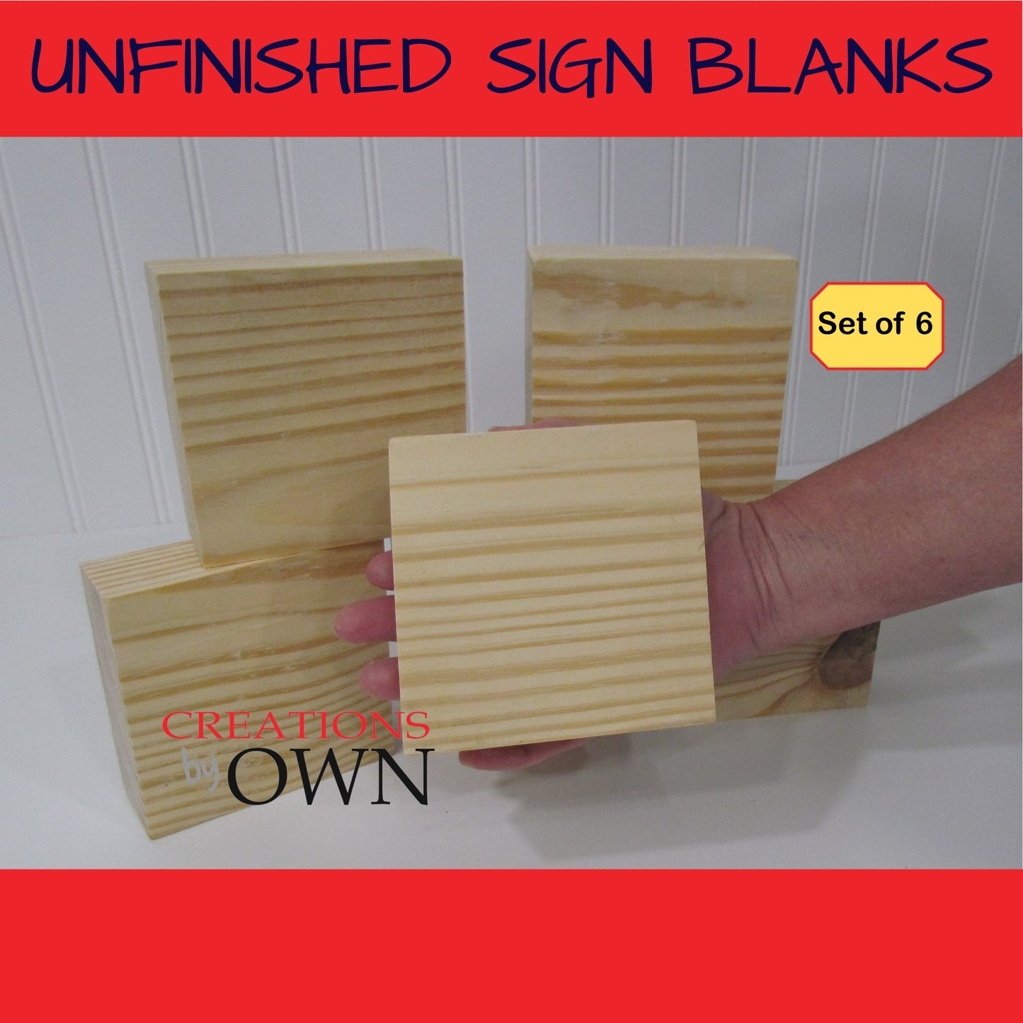 Unfinished Wood Block Blanks 3x3x3/4, Set of 5 Wooden Blocks, Wooden Block Art, DIY Farmhouse Sign, DIY Sign, Sign Blanks, Blank Farmhouse