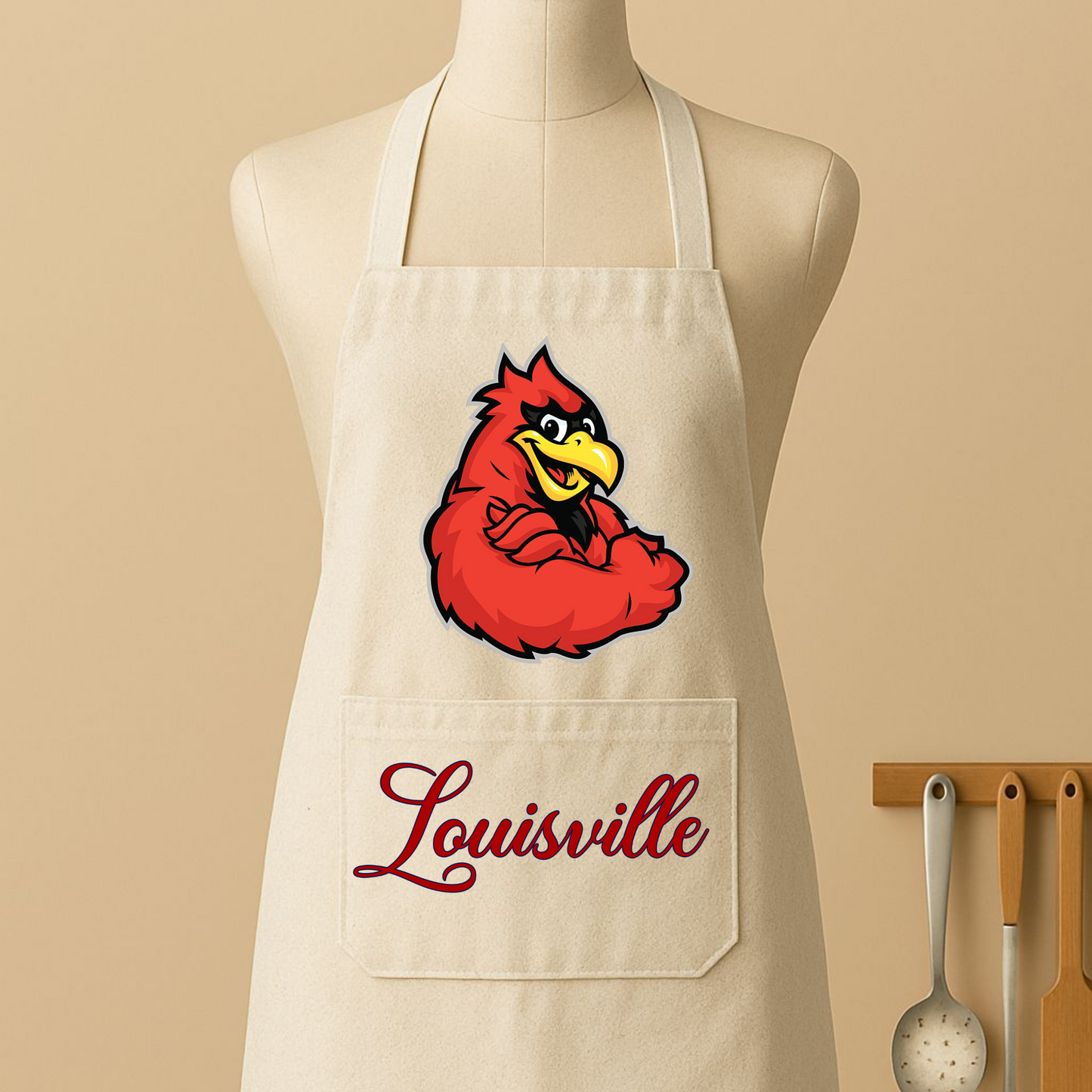 Kentucky Pride Grilling Apron - CARDINAL LOUISVILLE
