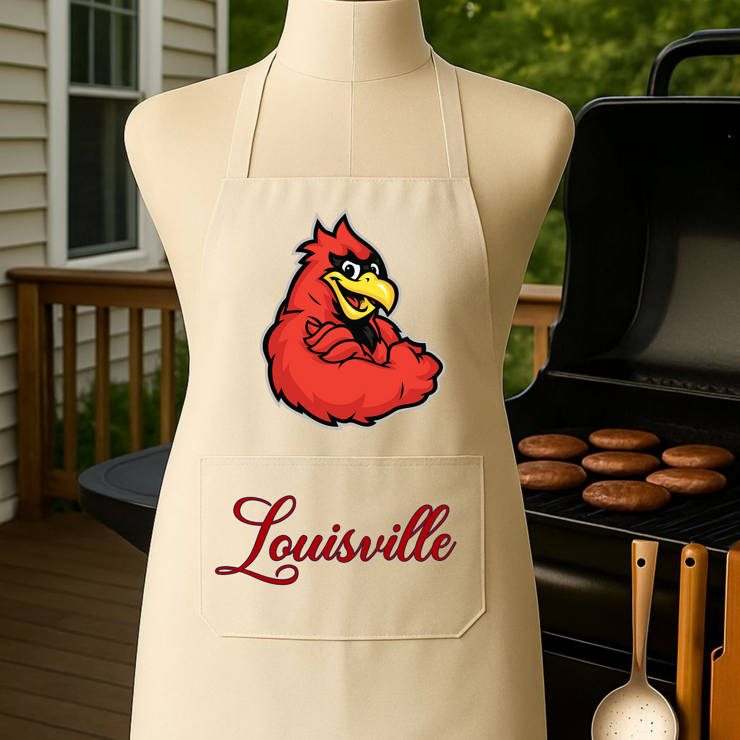 Kentucky Pride Grilling Apron - CARDINAL LOUISVILLE