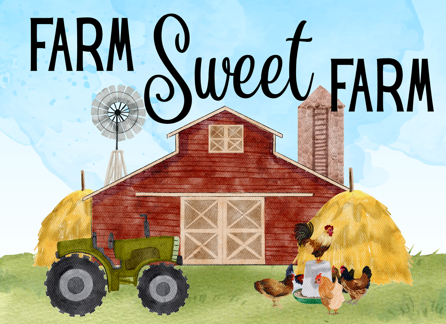 Glass Cutting Boards Farm Sweet Farm