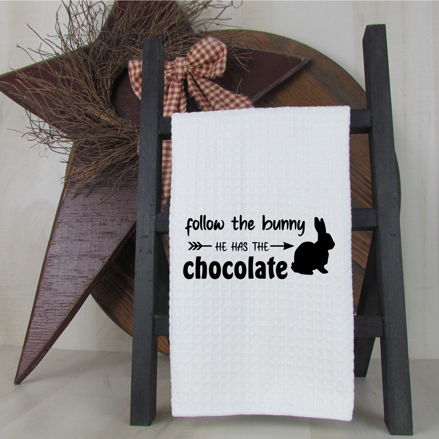 Follow The Bunny He Has Chocolate