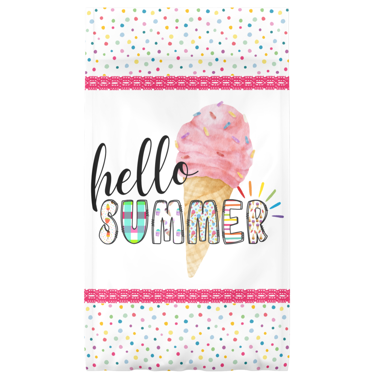 Spring & Summer Garden Flag – Bright Seasonal Outdoor Décor – 18x11.5 - HELLO SUMMER