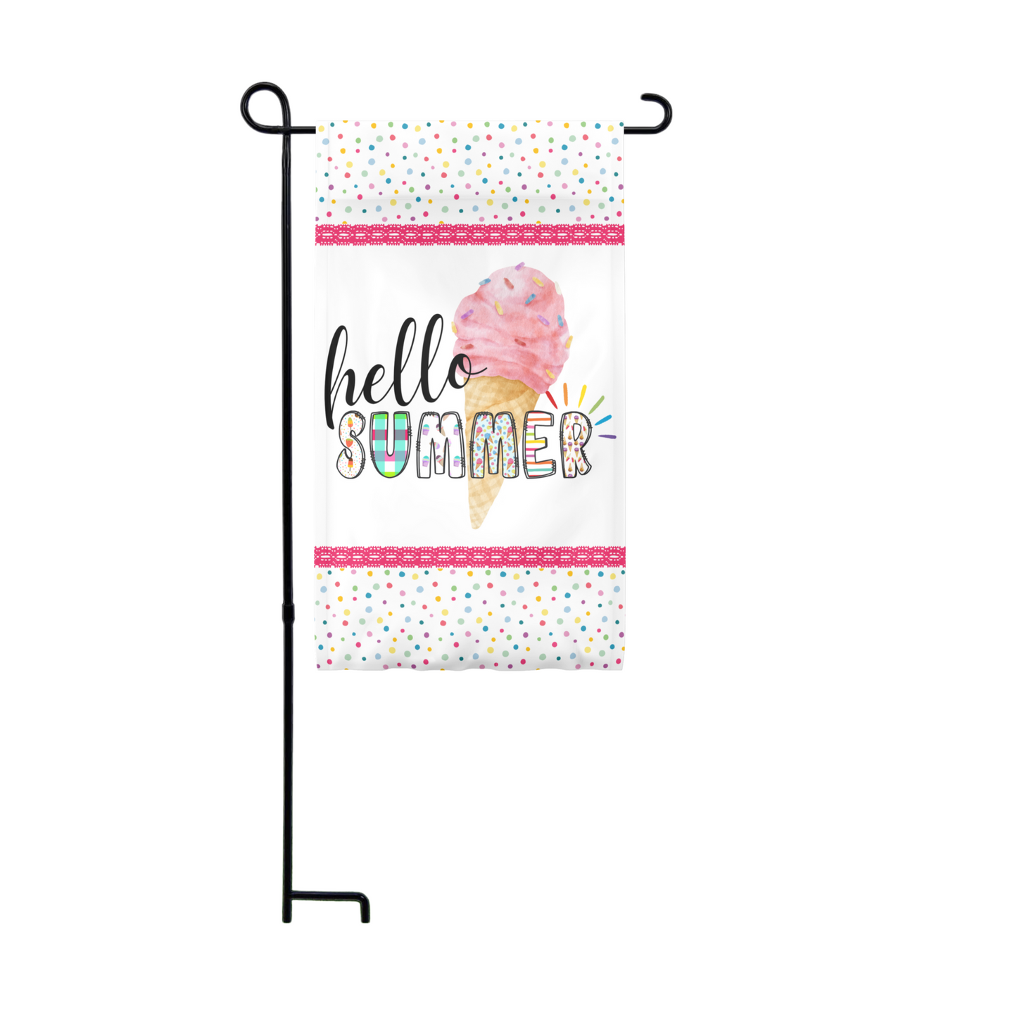 Spring & Summer Garden Flag – Bright Seasonal Outdoor Décor – 18x11.5 - HELLO SUMMER