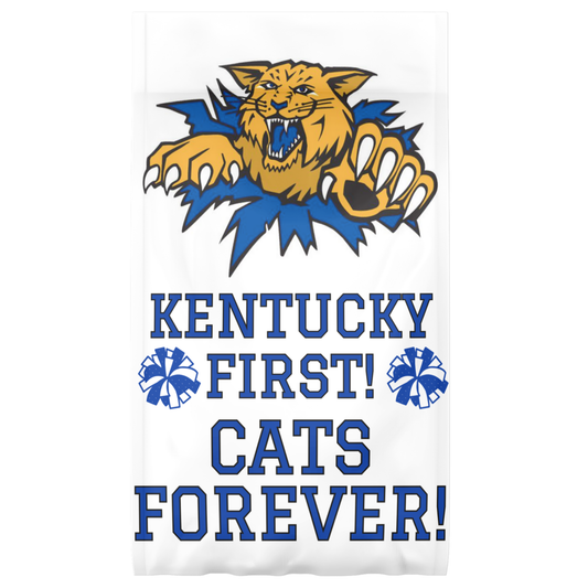 Kentucky Wildcats & Louisville Cardinals Camping Garden Flag – Kentucky First Cats Forever – 18x11.5
