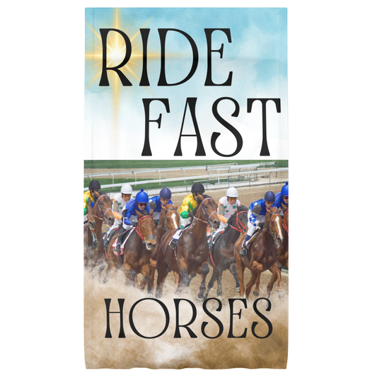 Horse Racing Garden Flag – Kentucky-Inspired Outdoor Décor – 18x11.5 - RIDE FAST HORSES