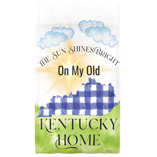 Kentucky Wildcats & Louisville Cardinals Camping Garden Flag – The Sun Shines Bright Old KY Home – 18x11.5