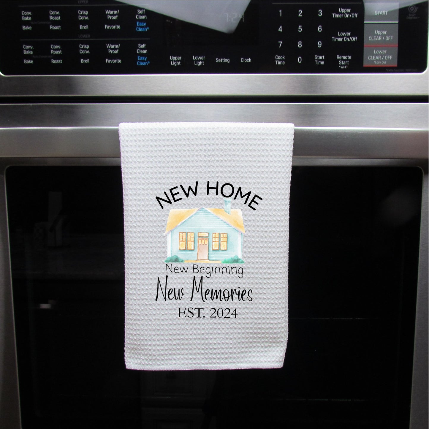 New Home New Beginning New Memories PERSONALIZED Towel with Date