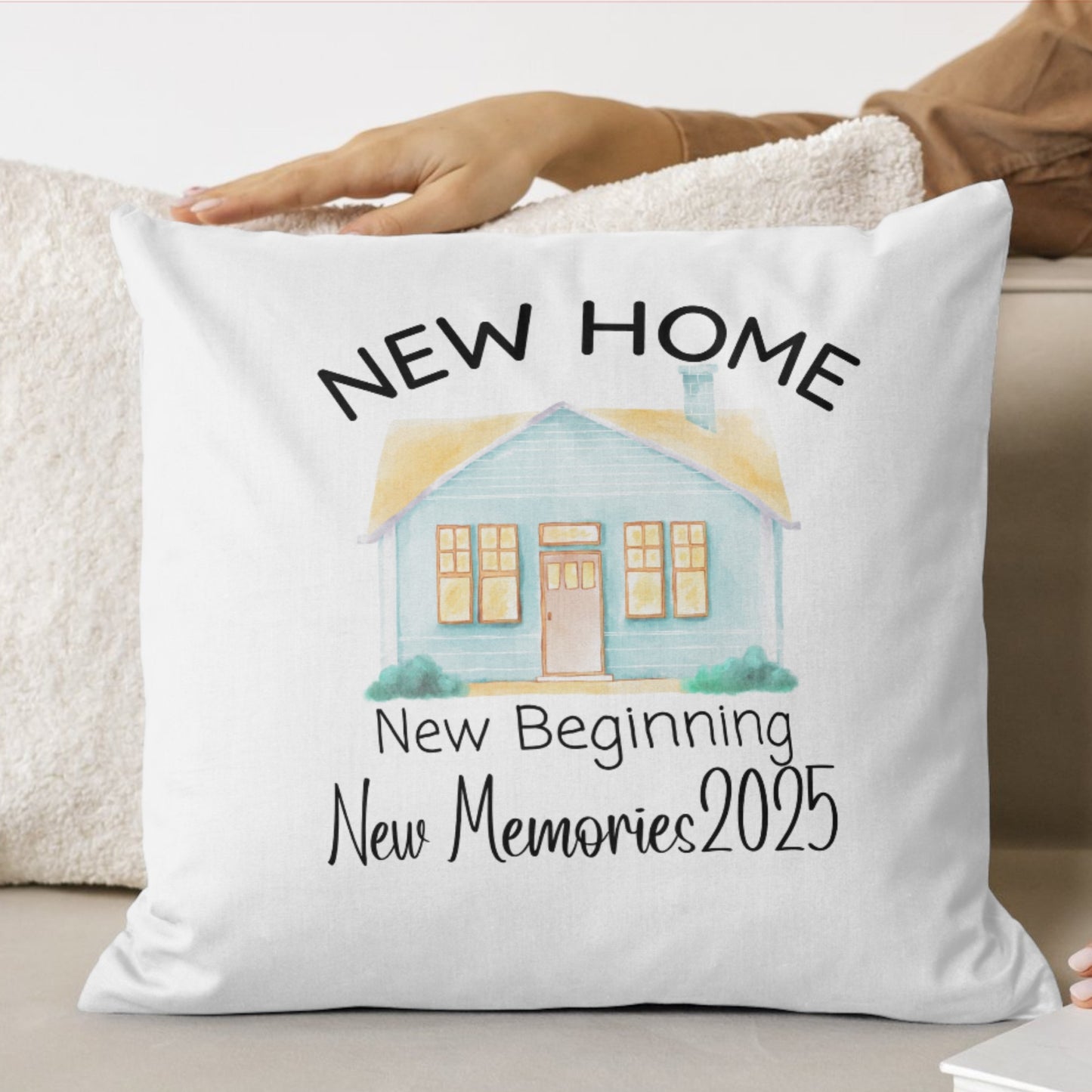 New Home 2025 18x18 Throw Pillowcase