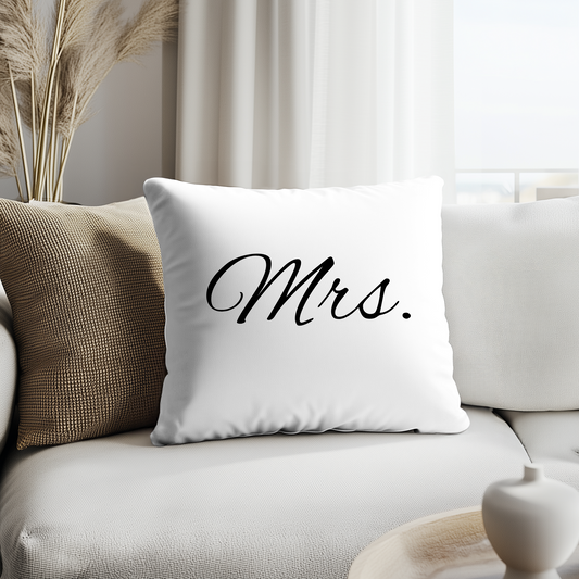 Mr. 18x18 Throw Pillowcase - MRS.