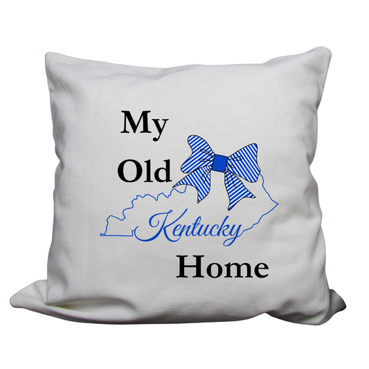 Kentucky-Themed Decorative Pillow Cover – 18x18 | Cozy, Soft Fabric with Enclosed Zipper - MY OLD KENTUCKY HOME