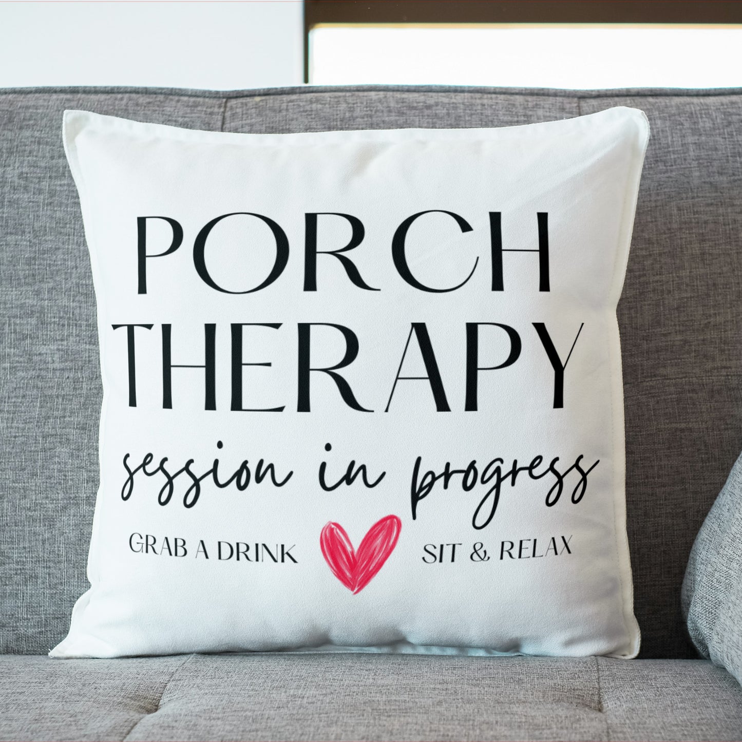 Porch Therapy 18x18 Throw Pillowcase