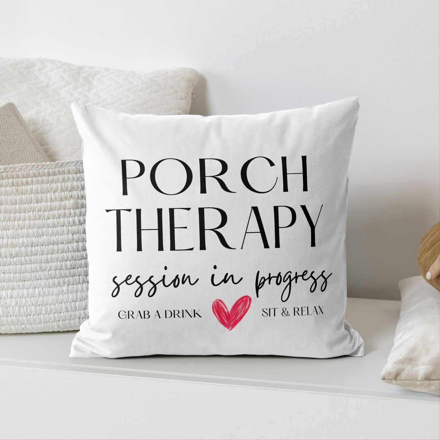 Porch Therapy 18x18 Throw Pillowcase