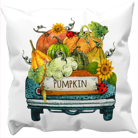 Fall Pumpkin Truck18x18 Throw Pillowcase
