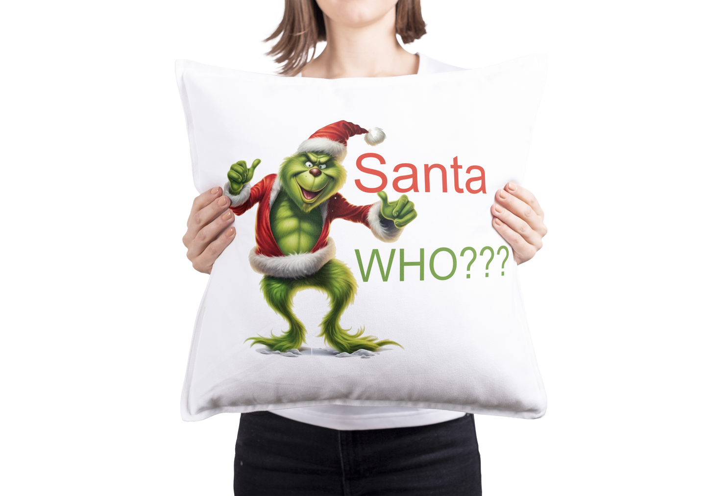 Santa WHO 18x18 Throw Pillowcase