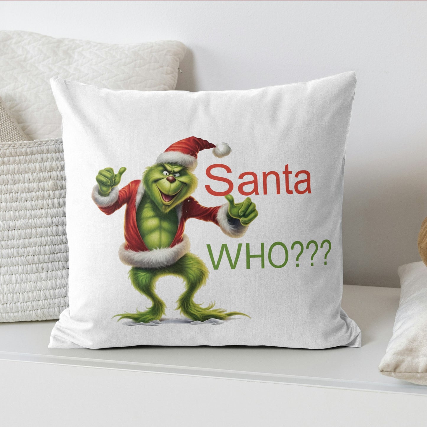 Santa WHO 18x18 Throw Pillowcase