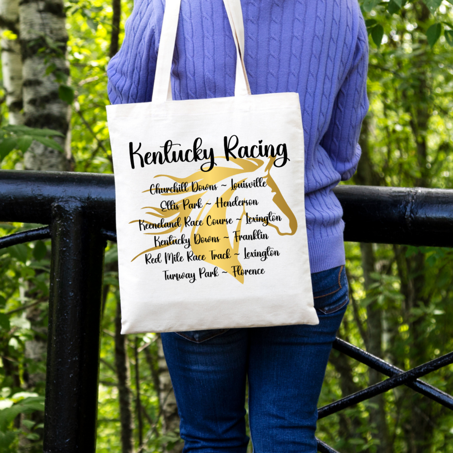 Louisville Roots, Kentucky Soul – Canvas Tote Bag KENTUCKY RACING